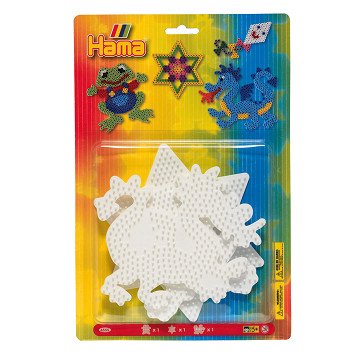 Hama Strijkkralenbordjes - Kikker, Ster, Draak