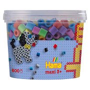 Hama Ironing Beads Maxi in Tray - Pastel Mix (050), 600 pcs.