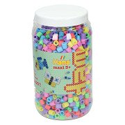 Hama Bügelperlen Maxi im Topf - Pastell Mix (050), 1400 Stk.