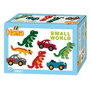 Hama Ironing Bead Set - Dino and Car, 2000 pcs.
