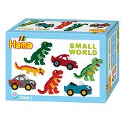 Hama Strijkkralenset - Dino en Auto, 2000st.