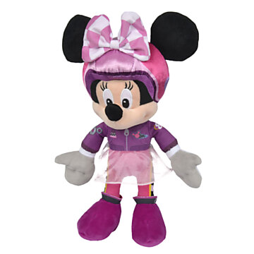 Pluchen Knuffel Minnie Mouse Racer
