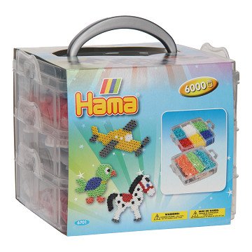 Hama Ironing Bead Set in Sorting Bin, 6000 pcs.