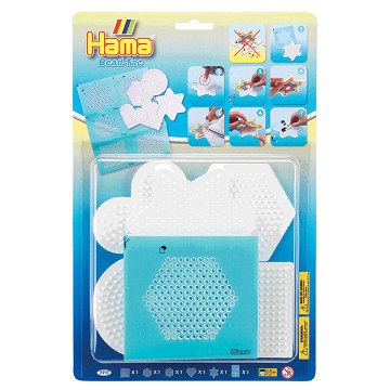 Hama Bead-Tac Bügelperlen Steckplatten, 5 Stk.
