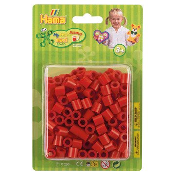 Hama Iron-On Beads Maxi - Red, 250 pcs.