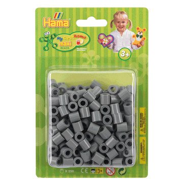 Hama Bügelperlen Maxi - Grau, 250 Stk.