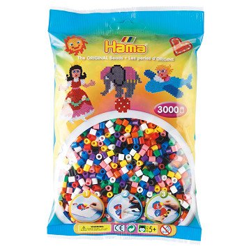 Hama Iron-on Bead Mix - Standard (201-00), 3000 pcs.