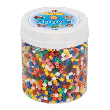 Hama Bügelperlen im Glas - Mix Standard (00), 3000 Stk.