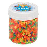 Hama Iron-on Beads in Jar - Neon Mix (51), 3000 pcs.