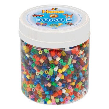 Hama Bügelperlen im Glas - Farbmix (68), 3000 Stk.