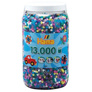 Hama Ironing Beads in Pot - Color Mix (69), 13,000 pcs.