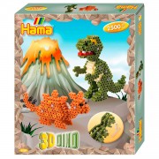 Hama Ironing Bead Set - 3D Dino, 2500 pcs.