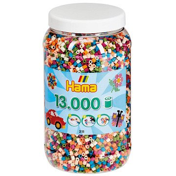 Hama Ironing Beads in Pot - Mix (58), 13,000 pcs.