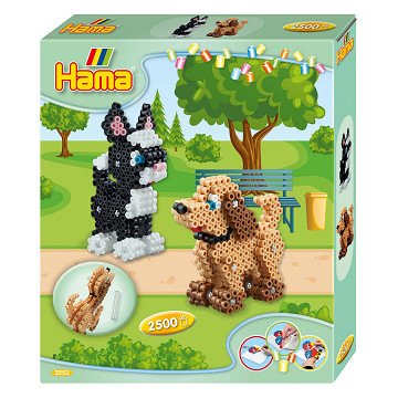 Hama Bügelperlenset - Katze und Hund, 2500-tlg.