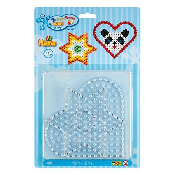 Hama Bügelperlen Steckplatten Maxi – Herz und Stern