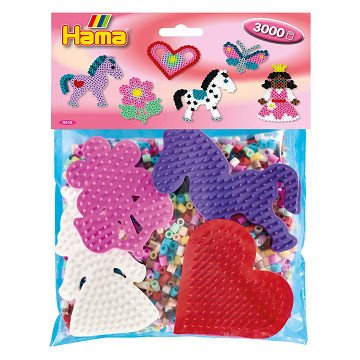 Hama Ironing Bead Set Group Pack Pink, 3000 pcs.