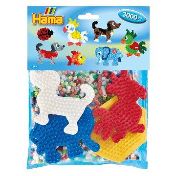 Hama Iron-on Bead Set Group Pack Blue, 3000 pcs.