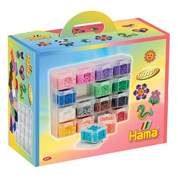 Hama Bügelperlen -Aufbewahrungsbox mit 16 Farbperlen