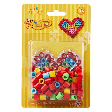 Hama Ironing Bead Set Maxi - Heart, 100 pcs.