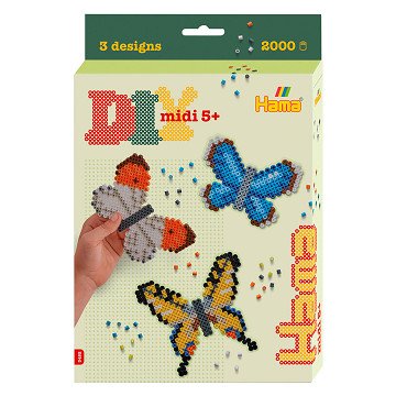 Hama Ironing Bead Set - Butterflies, 2000 pcs.