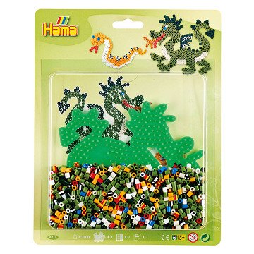 Hama Bügelperlenset - Schlange und Drache, 1100 Stk.