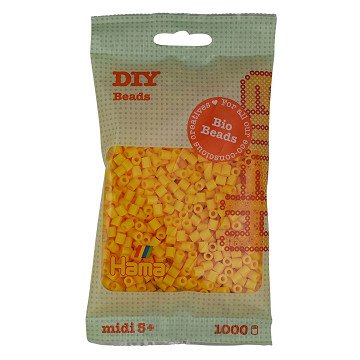 Hama Bio Bügelperlen - Gelb (003), 1000 Stk.