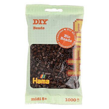 Hama Bio Iron-on Beads - Brown (012), 1000 pcs.