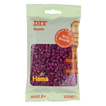 Hama Bio Iron-on Beads - Plum (082), 1000 pcs.