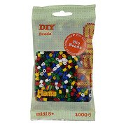 Hama Bio Iron-on Beads - Bright Color Mix (198), 1000 pcs.