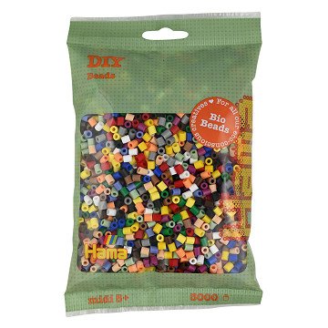 Hama Bio Bügelperlen – Farbmix (199), 3000 Stück.