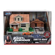 Jada Fast & Furious Nano Dom's House Diorama with Vehicles