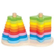 Hape Stacking Tower Rainbow