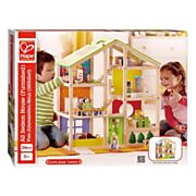 Hape Wooden 4 Seasons Dollhouse with Furniture