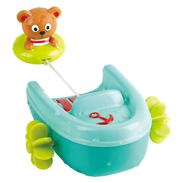Hape Bath Toy Pullback Boat with Bear