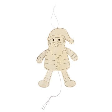 Color your own Santa Claus pull figure