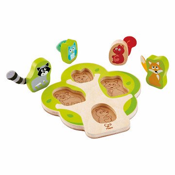 Hape „ Wer ist im Baum“-Formpuzzle – 5-tlg.