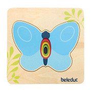 Beleduc Wooden Layered Puzzle Butterfly