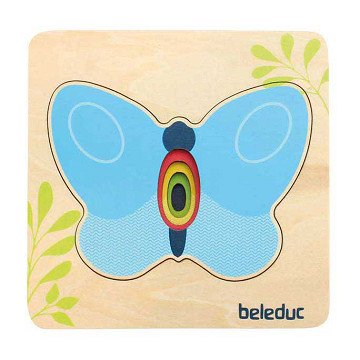 Beleduc Wooden Layered Puzzle Butterfly
