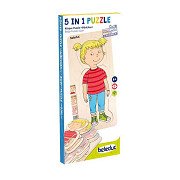 Beleduc Houten Lagenpuzzel Meisje - 5 Lagen