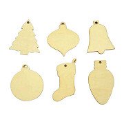 Craft Wooden Mini Christmas Ornament (per piece)