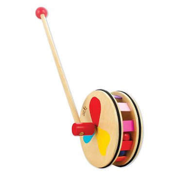 Classic World Wooden Push Toy Rainbow Wheel