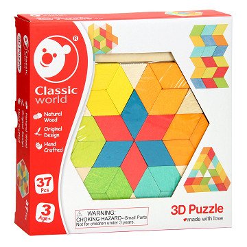 Wooden 3D Mosaic Puzzle, 37 pcs.