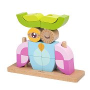 Classic World Wooden Stacking Blocks Owl, 24dlg.