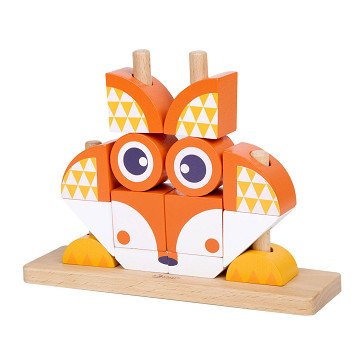 Classic World Wooden Stacking Blocks Fox, 24pcs.