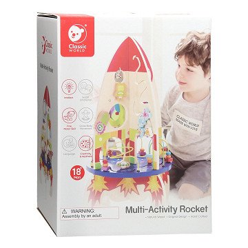 Classic World Wooden Activity Rocket