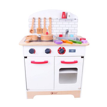 Classic World Wooden Play Kitchen, 21 pcs.