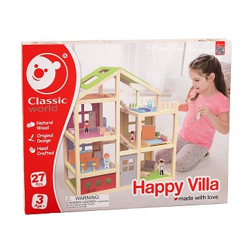 Classic World Wooden Doll Villa, 28pcs.