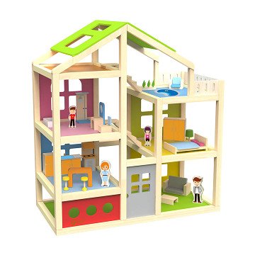 Classic World Wooden Doll Villa, 28pcs.