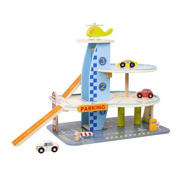 Classic World Wooden Parking Garage, 9 pieces.