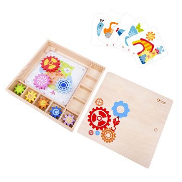 Classic World Wooden Gears Box, 17pcs.